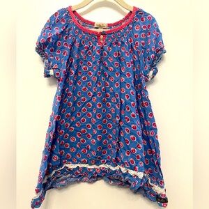 Matilda Jane Blue and Red Floral Top Sz 8